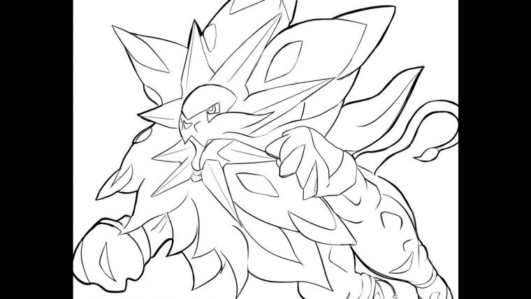 Speed Drawing ソルガレオ (Solgaleo) Pokemon Sun / Dessiner encequiconcerne Coloriage Coloriage
