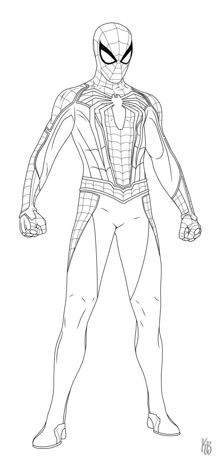 Spider-Man Ps4 (Step By Step) By Kindratblack (Avec Images encequiconcerne Coloriage De Spiderman Noir