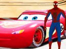Spiderman Danse Avec Flash Mcqueen Disney Cars 2 | Dessin concernant Coloriage Flash Mcqueen
