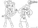 Splatoon Coloring Pages Splatoon 2 Pearl And Marina Sketch serapportantà Coloriage Splatoon