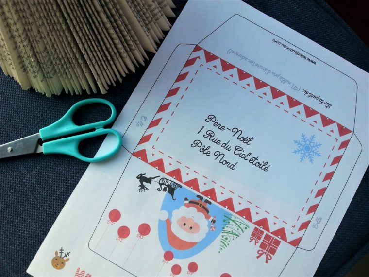 Tête De Coucou intérieur Enveloppe Pere Noel
