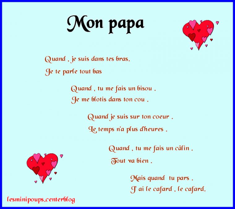 Texte Pour Papa Anniversaire – Jlfavero destiné Poeme Pour Papa