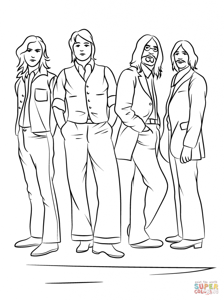 the beatles coloring page