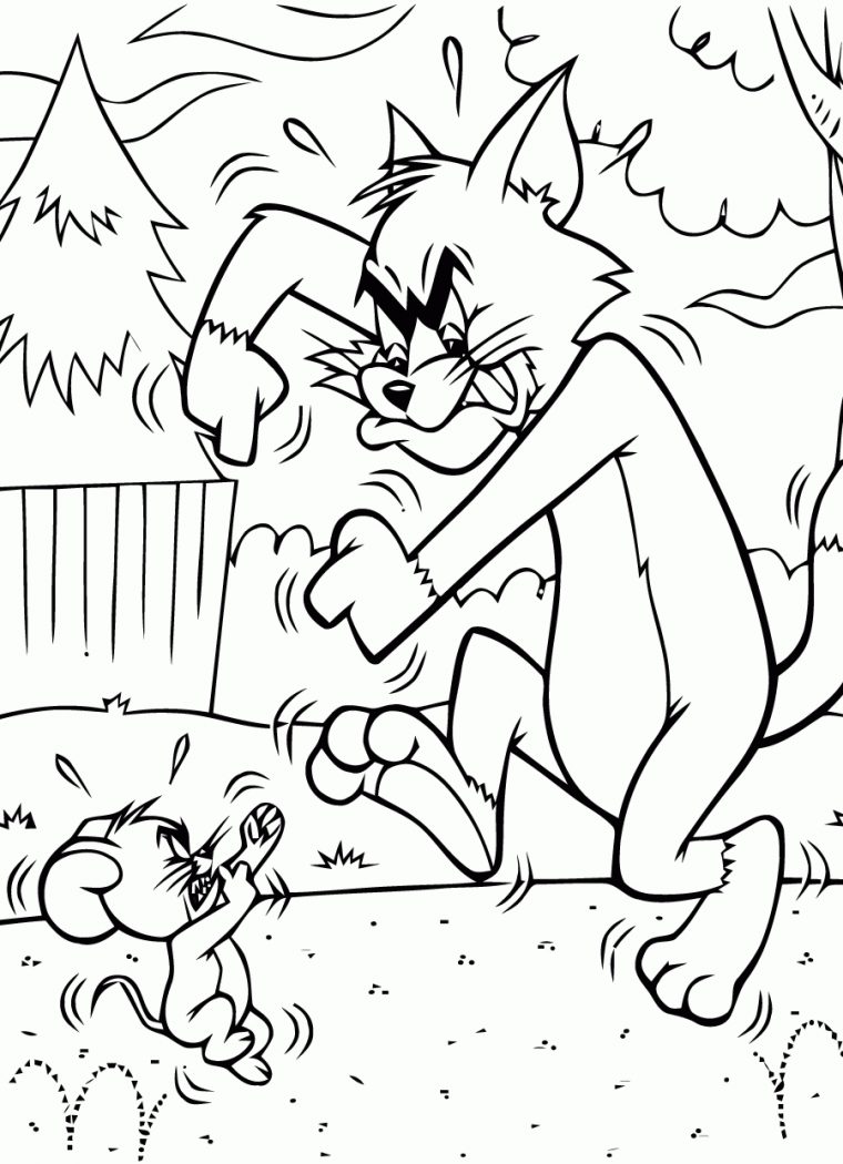 Tom Et Jerry 4 – Coloriage De Tom Et Jerry – Coloriages serapportantà Coloriage Chat Et Souris