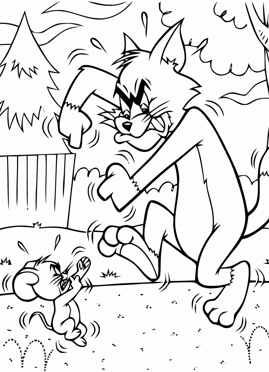 Tom Et Jerry 4 - Coloriage De Tom Et Jerry - Coloriages serapportantà Coloriage Chat Et Souris