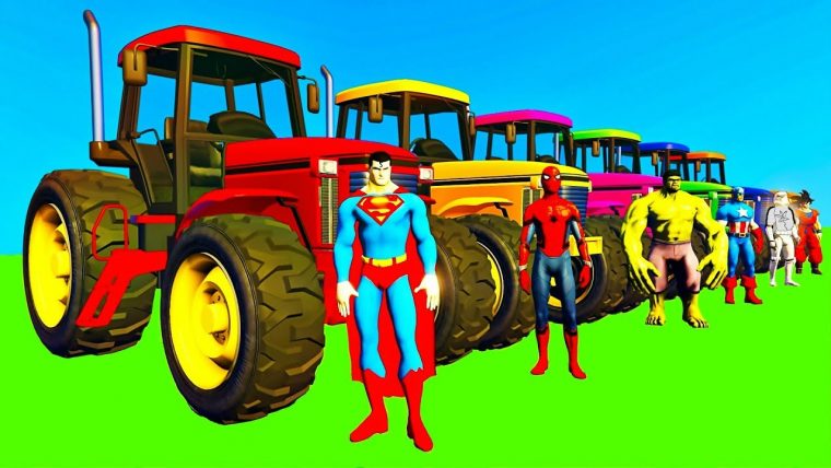 Tracteur Dessins Animés Pour Enfants &amp; Vidéo Avec Voitures serapportantà Dessin Anim?