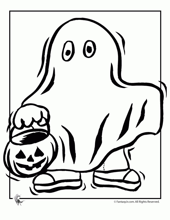 Trick Or Treat Ghost Coloring Page | Halloween Coloring tout Trick Or Treat Coloring Book: Trick Or