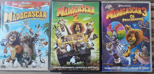 Trilogia Madagascar 1 + 2 + 3 03 Dvds - R$ 60,40 Em intérieur Madagascar 2 Argue 1/2 Trilogia Madagascar 1 + 2 + 3 03 Dvds - R$ 60,40 Em intérieur Madagascar 2 Argue 1/2