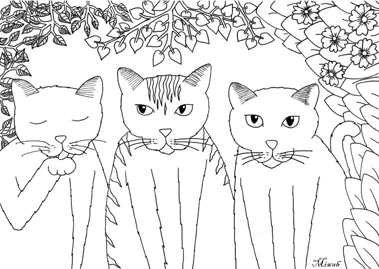 Trois Petits Chats Par Miwah | Animaux – Coloriages avec Dessin De Chat Simple Trois Petits Chats Par Miwah | Animaux – Coloriages avec Dessin De Chat Simple