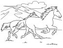 Two Horses Running On The Hill Coloring Page - Download à Dessin À Colorier Sur Ordinateur