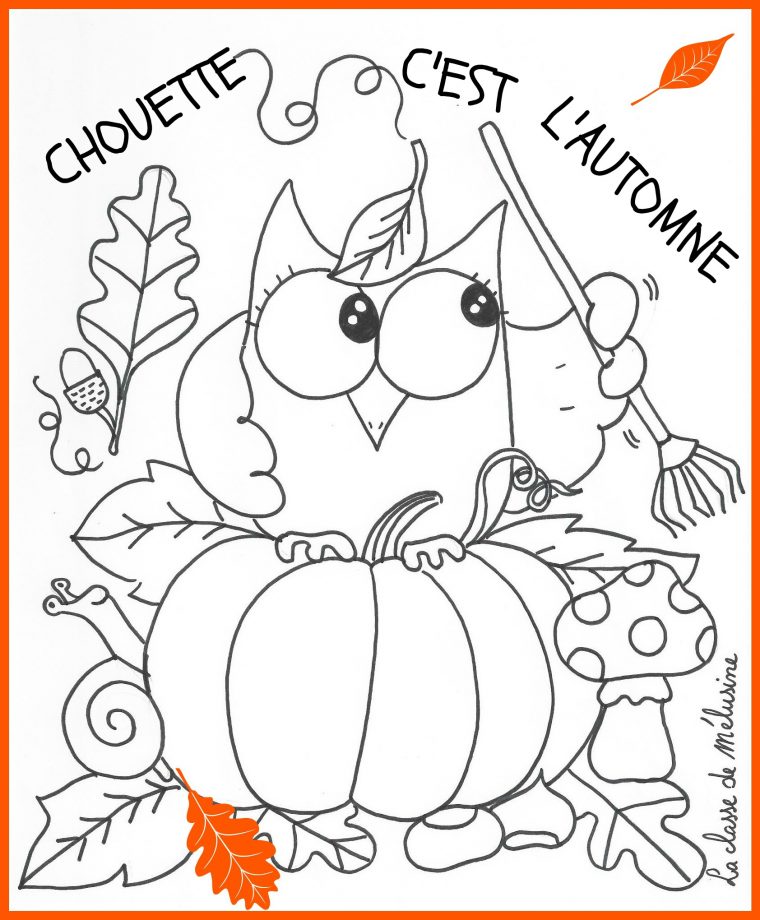 Un Chouette Automne À Tous! - La Classe De Mélusine serapportantà Coloriage Automne