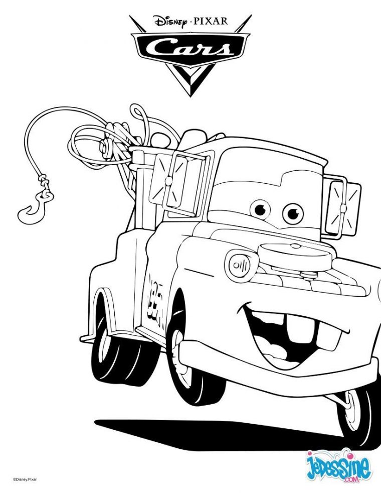 Un Joli Coloriage Sur Cars Avec Martin La Dépanneuse. Un dedans Dessin A Colorier Cars
