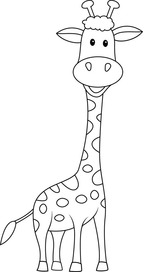 Une Girafe - Tipirate | Coloriage Girafe, Girafe Dessin tout Image De Dessin A Dessiner