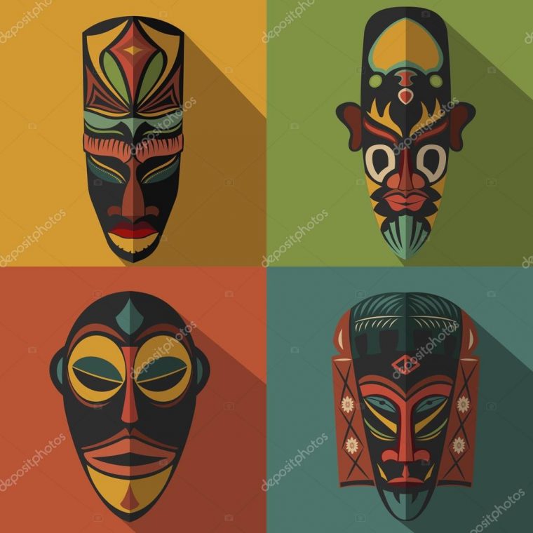 Vecteur Tribus Africaines Motif Homogène Avec Symbole D pour Dessin Masque Africain
