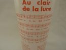 Vintage Drinking Glass With Lyrics For Famous French Song tout Au Clair De La Lune Lyrics