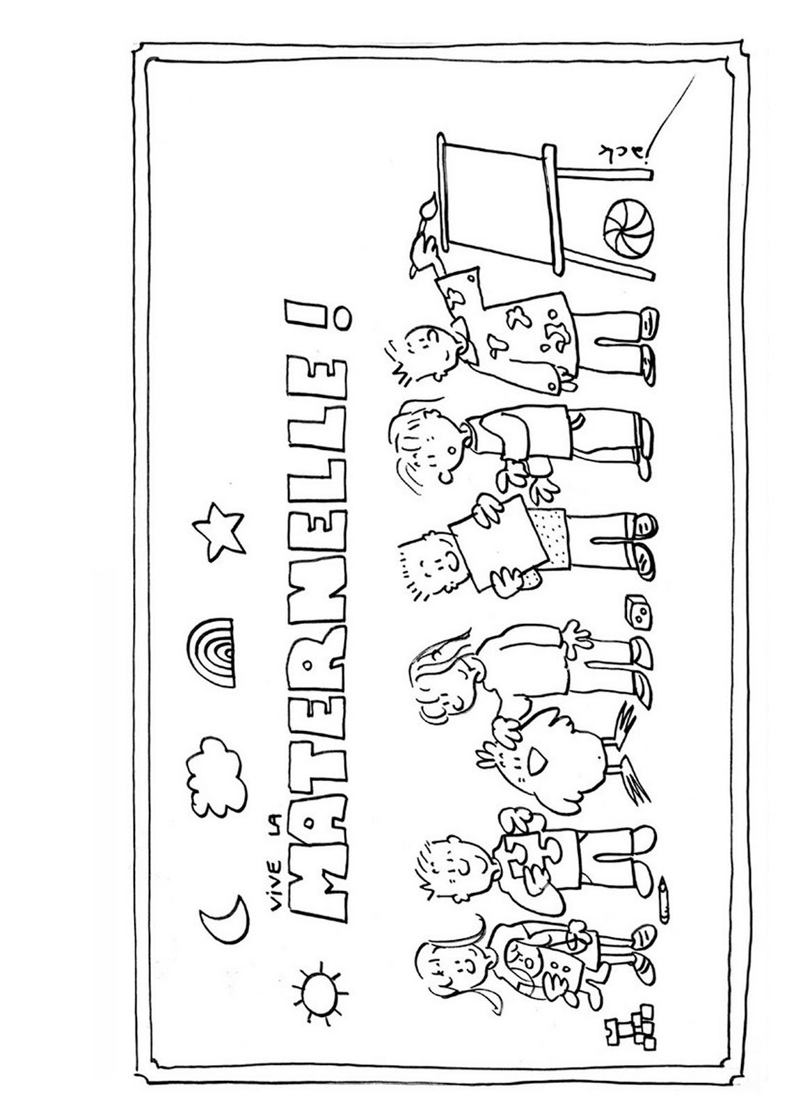 Vive La Maternelle | Coloriage Rentrée, Coloriage Rentrée pour Coloriage Rentre Des Classes Maternelle