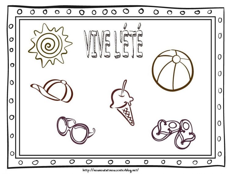 Vive L'Ete pour Coloriage Été Maternelle