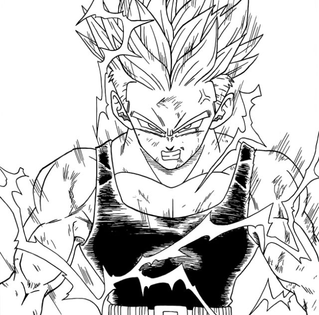 Zamasu Ripping His Shirt By Iitheyahikodarkii : Dbz avec Coloriage Trunks Du Futur