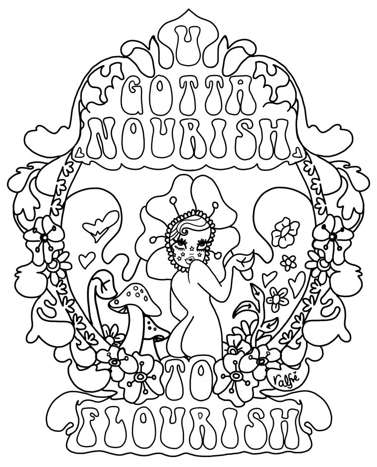 trippy weed coloring pages