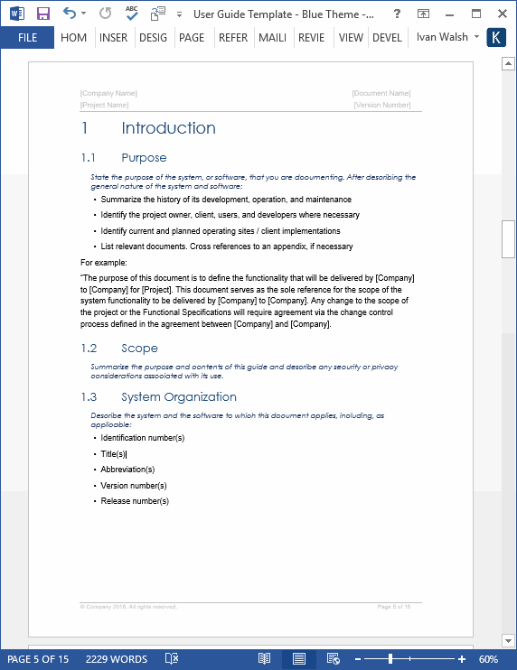 user guide example for website