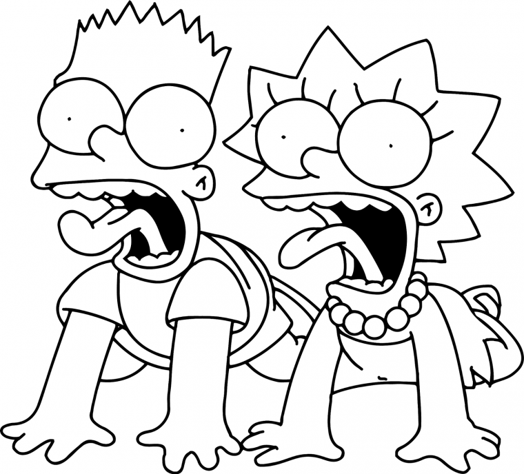 coloring page simpsons coloring page simpsons
