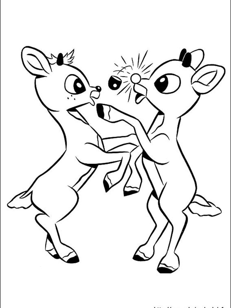 coloring pages rudolph