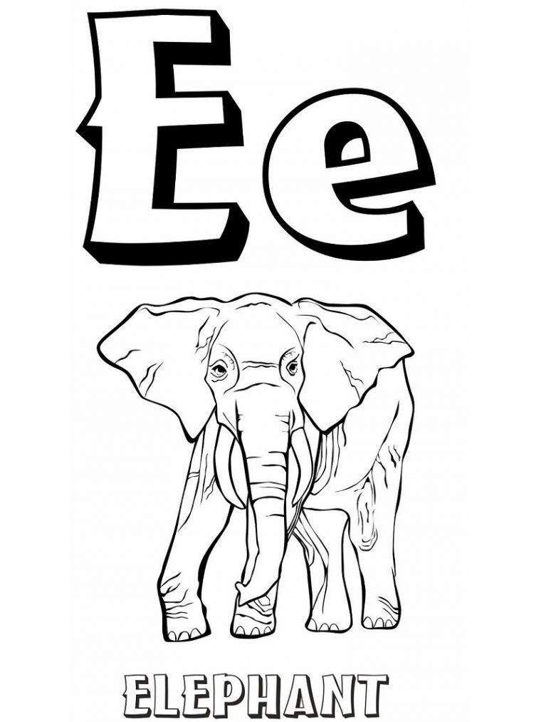 e coloring sheet