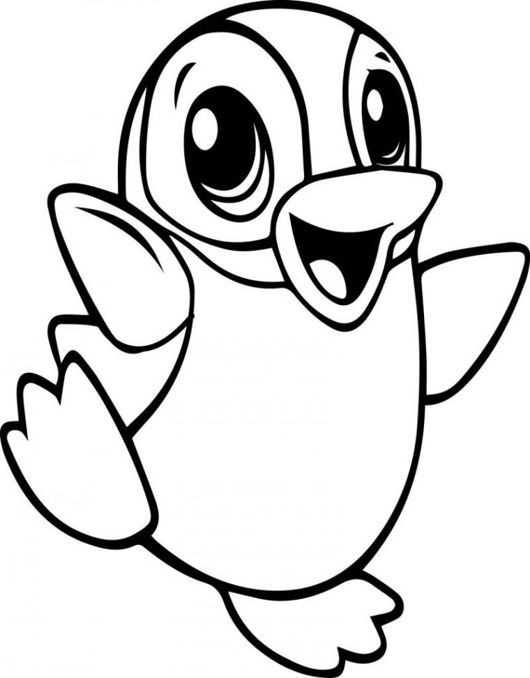 cute penguin coloring page