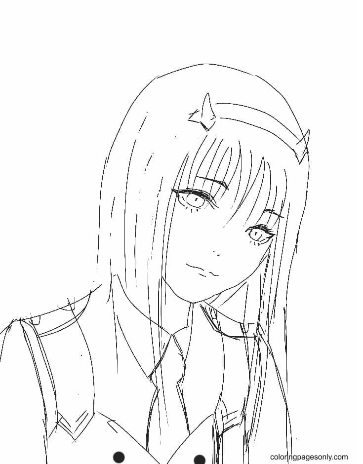 zero two coloring pages