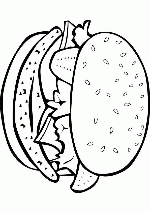 burger coloring page burger coloring page