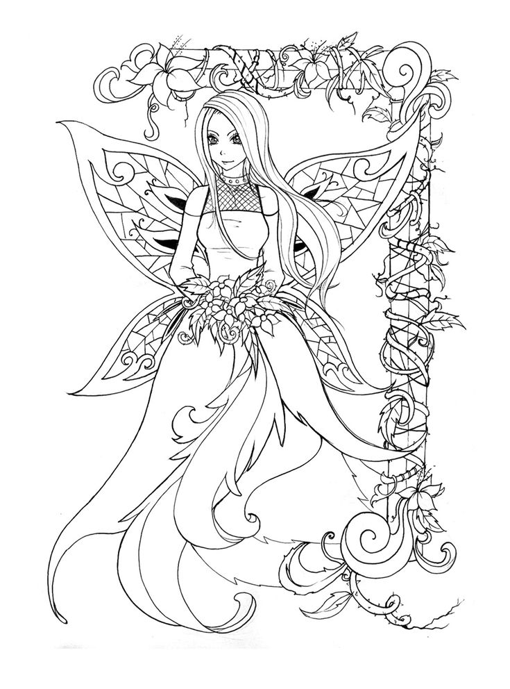 anime fairy coloring pages anime fairy coloring pages