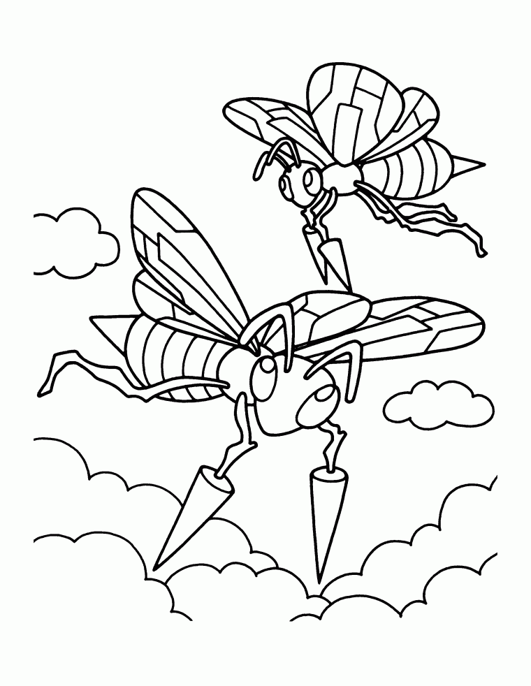 beedrill coloring pages beedrill coloring pages