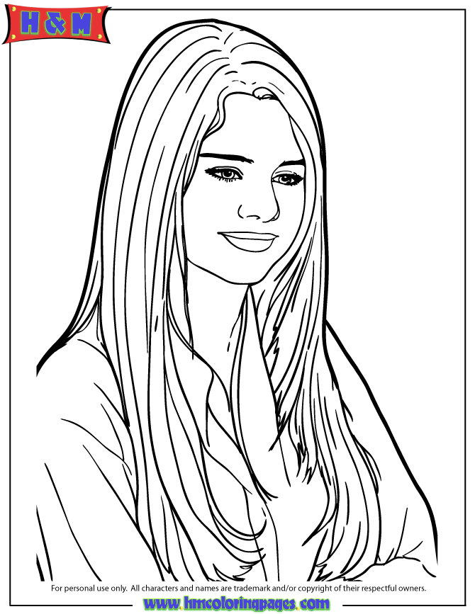 selena gomez coloring page selena gomez coloring page