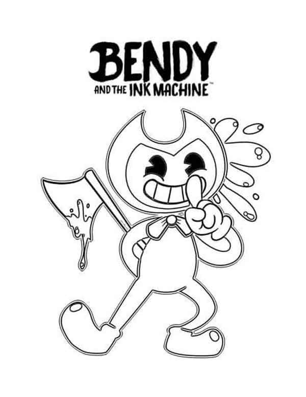 bendy and the ink machine coloring page bendy and the ink machine coloring page