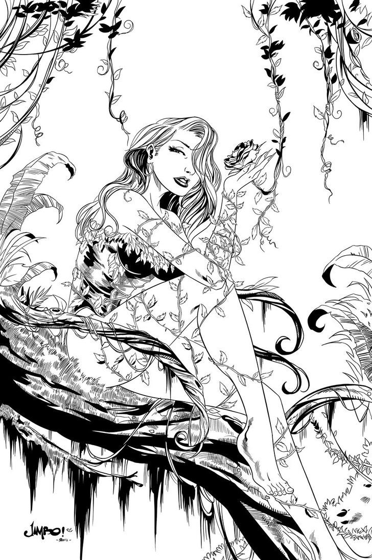 poison ivy coloring page