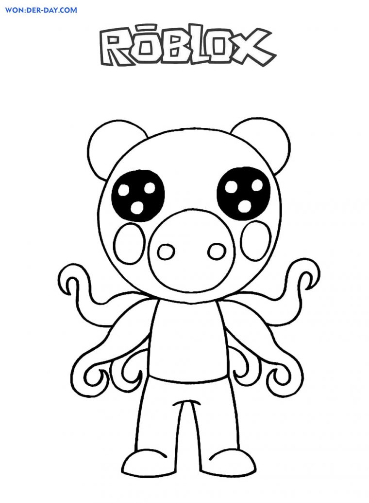 roblox soldier piggy coloring pages