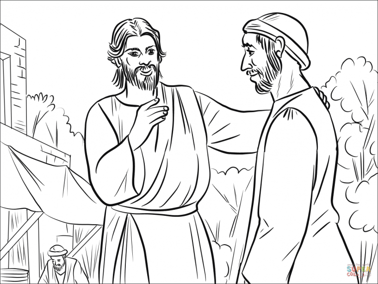 jesus heals a blind man coloring page jesus heals a blind man coloring page