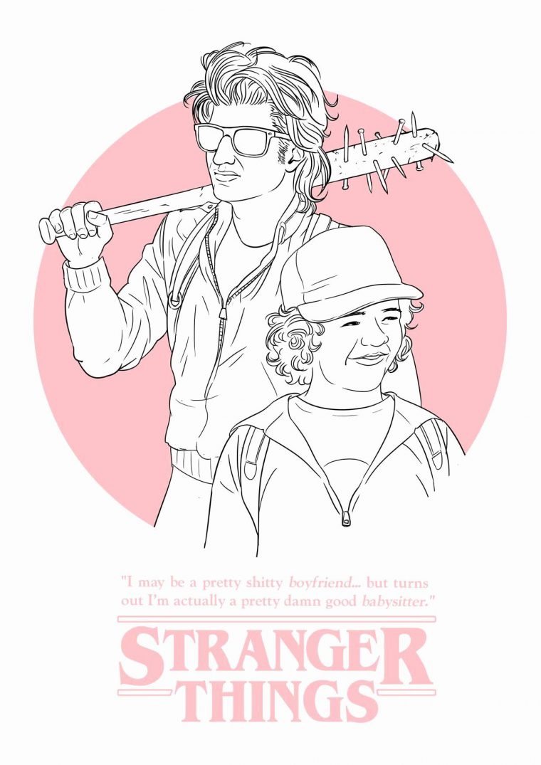 coloring page stranger things