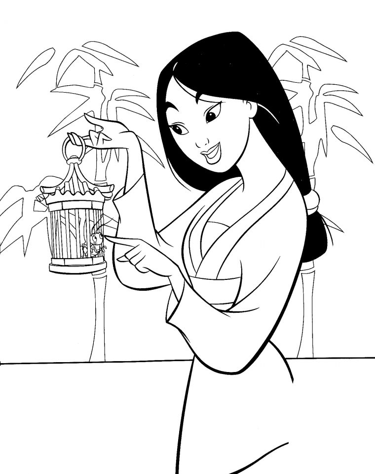 mulan printable coloring pages