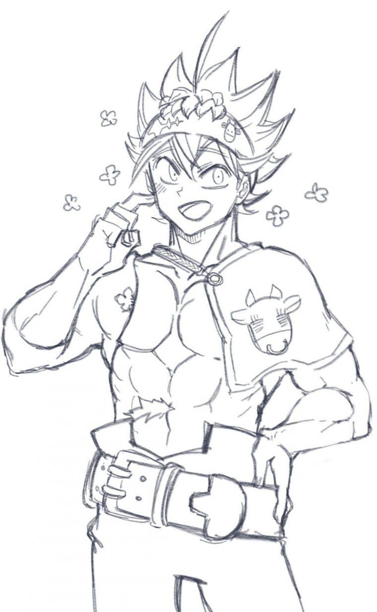 black clover coloring pages black clover coloring pages