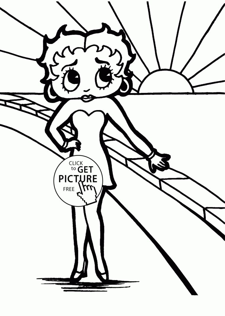 betty boop coloring page betty boop coloring page