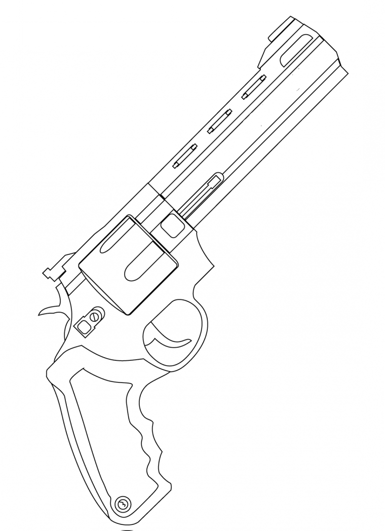 gun coloring page gun coloring page