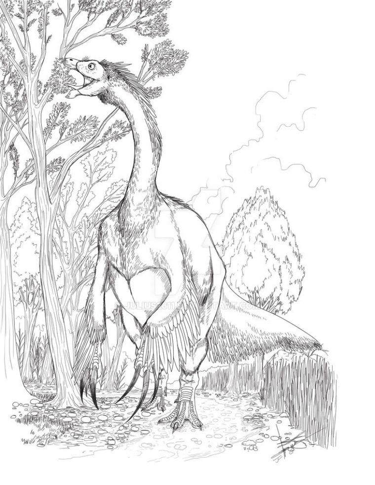 therizinosaurus coloring page therizinosaurus coloring page