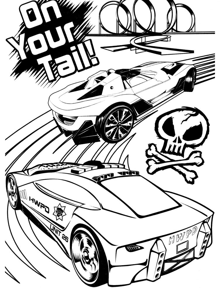 hot wheels coloring pages free