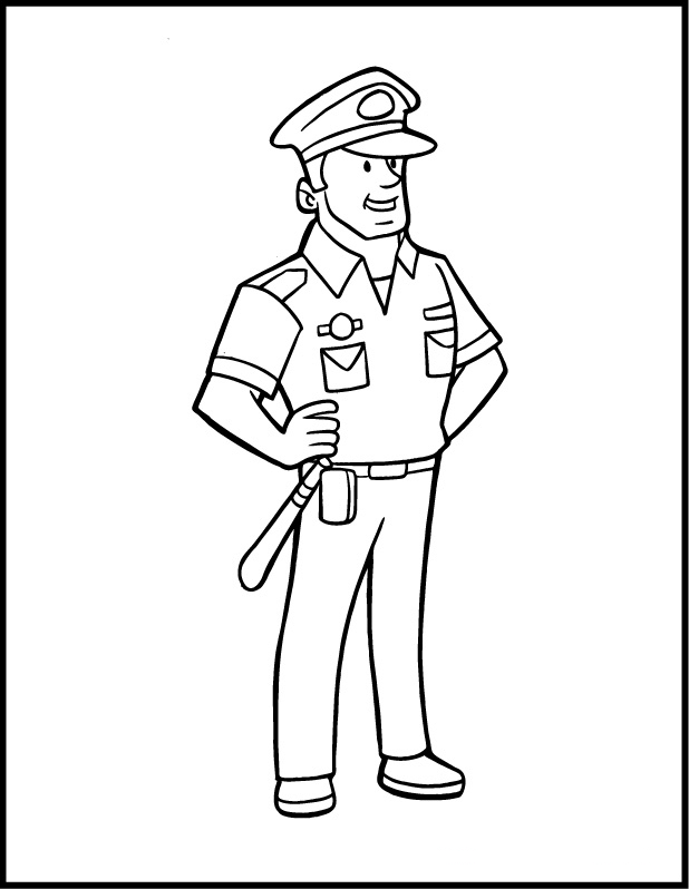 cop coloring pages cop coloring pages