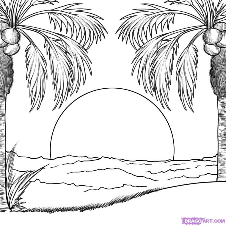 sunsets coloring pages