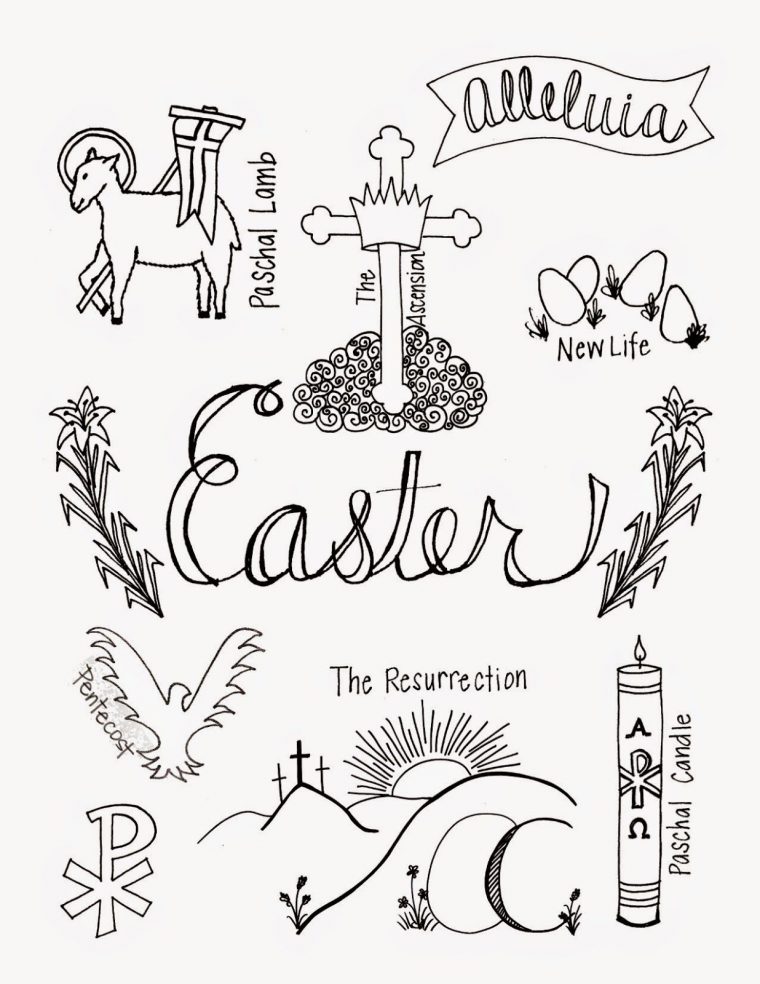 catholic easter coloring pages