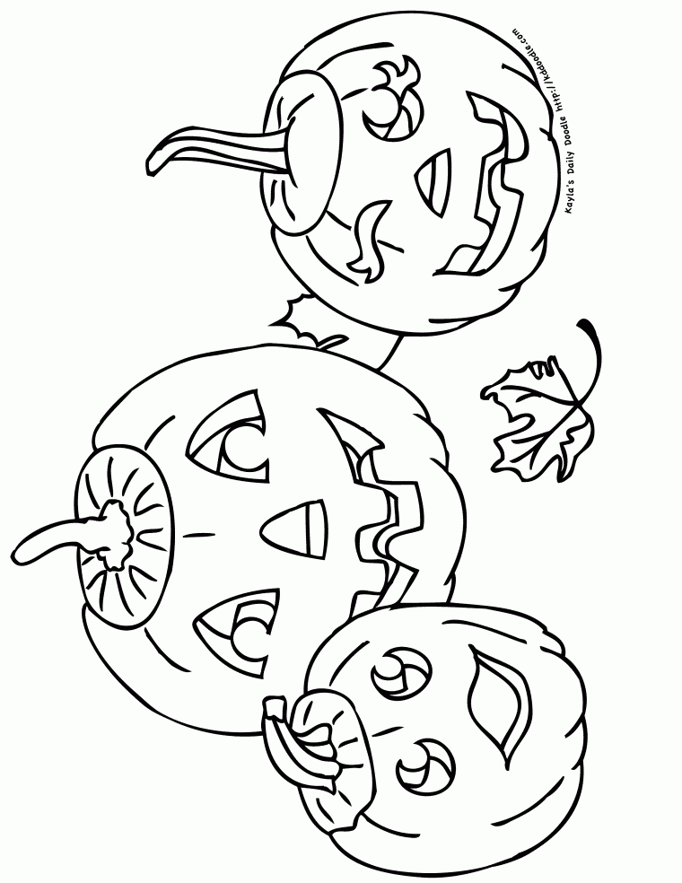 coloring page jack o lantern