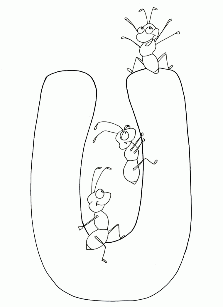 u coloring page