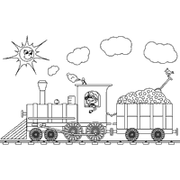 choo choo train coloring page